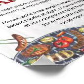 Late Night Luiers BBQ Achtertuin Rustiek Baby show Poster (Hoek)