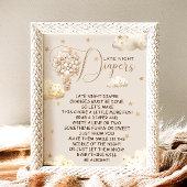 Late Night Luiers Beer Ballon Thema Spel Sign Poster