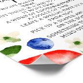 Late Night Luiers Berry Baby shower Poster (Hoek)