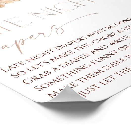 Late night luiers boho herfst herfstbloemen poster (Hoek)