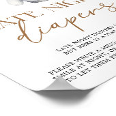 Late Night Luiers Boho Kerst Baby shower Poster (Hoek)