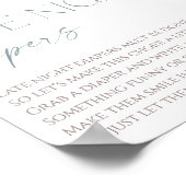 Late night luiers boho stoffige blauwe wilde bloem poster (Hoek)