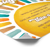 Late Night Luiers Boho Sunshine Baby shower Teken Poster (Hoek)