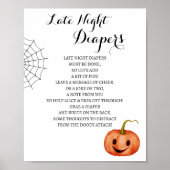 Late Night Luiers Halloween Baby shower Spel Poster (Voorkant)