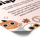 Late Night Luiers Halloween Ghost Baby shower Poster (Hoek)