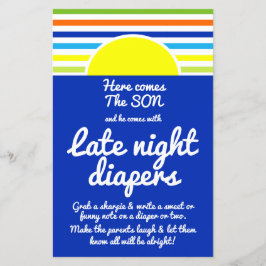Late Night Luiers Hier komt het Son Baby shower