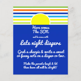 Late Night Luiers Hier komt het Son Baby shower