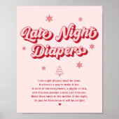 Late Night Luiers Kerst Baby shower Spel Poster (Voorkant)