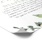 Late night luiers kleurrijke floral baby shower poster (Hoek)