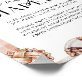 Late Night Luiers Little Cutie Pie Baby shower Poster (Hoek)