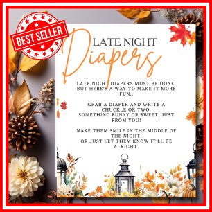 LATE NIGHT LUIERS Little Pumpkin Baby shower SPEL Poster