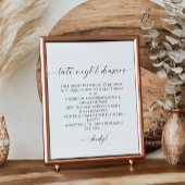 Late Night Luiers Minimalistisch Baby shower Poster