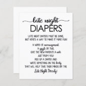 Late Night Luiers Printables, Rustieke Baby Shower (Voorkant / Achterkant)