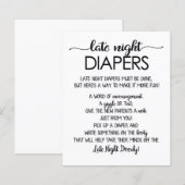 Late Night Luiers Printbare, Rustic Baby Shower (Voorkant / Achterkant)