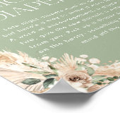 Late Night luiers teken | Sage Groen Baby shower Poster (Hoek)