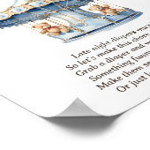 Late Night Luiers Twin Boy Baby shower Game Poster (Hoek)