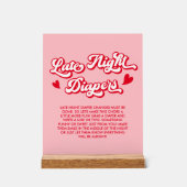 Late Night Luiers Valentijn Baby shower spel Acryl Bord (Voorkant)