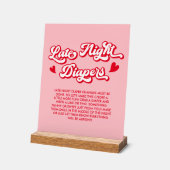 Late Night Luiers Valentijn Baby shower spel Acryl Bord (Hoek)