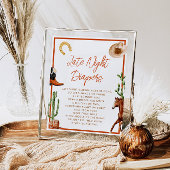 Late Night Luiers Western Rodeo Baby shower Poster