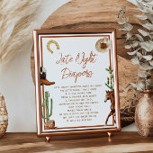 Late Night Luiers Western Rodeo Baby shower Poster