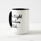 Late Night Readers Club Coffee Tea Mug Mok (Voorkant links)