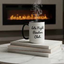 Late Night Readers Club Coffee Tea Mug Mok