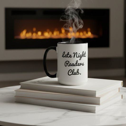 Late Night Readers Club Coffee Tea Mug Mok