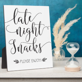 Late Night Snacks Favor Bord Fotoplaat