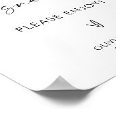 Late Night Snacks Trouwbord, Bruiloft Snack Bar Poster (Hoek)