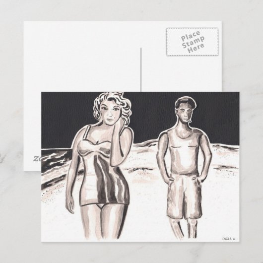 Late Night Walk briefkaart (Voorkant / Achterkant)