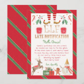 Late Notice van Elf Late Notify Personalize Kaart (Voorkant / Achterkant)
