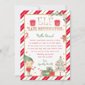 Late Notice van Elf Late Notify Personalize Kaart (Voorkant)