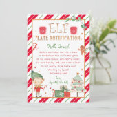 Late Notice van Elf Late Notify Personalize Kaart (Staand voorkant)