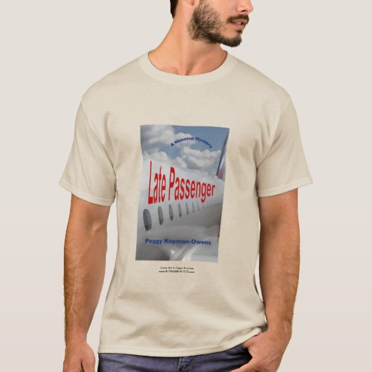 "Late Passenger" — een non-stop mysterie T-shirt (Voorkant)