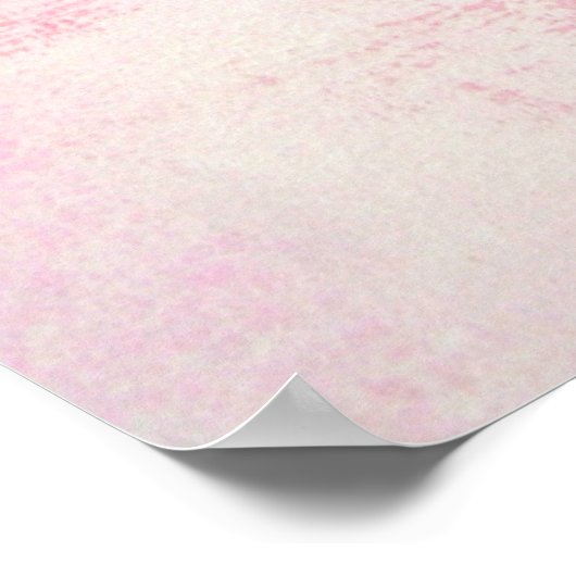 'Late' roze Abstracte Art Poster afdrukken (Hoek)