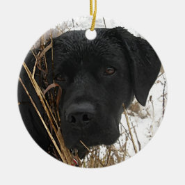 Late Season Hunt - Black Lab - Labrador Keramisch Ornament
