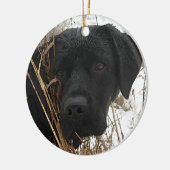 Late Season Hunt - Black Lab - Labrador Keramisch Ornament (Links)