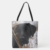 Late Season Hunt - Black Lab - Labrador Tote Bag (Voorkant)