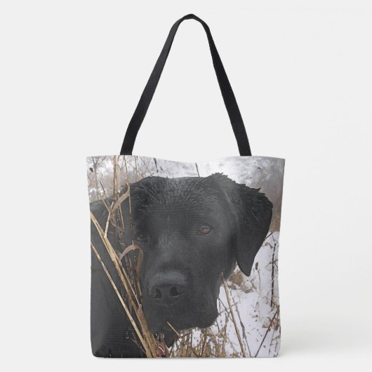 Late Season Hunt - Black Lab - Labrador Tote Bag (Achterkant)