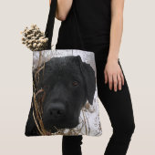 Late Season Hunt - Black Lab - Labrador Tote Bag (Dichtbij)