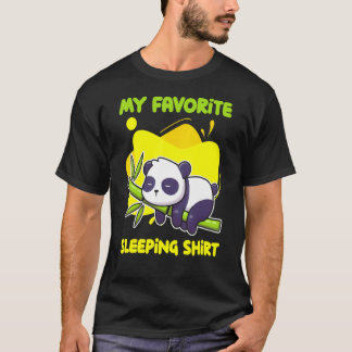 late slaper napping panda Beer schattig slapen ani T-shirt