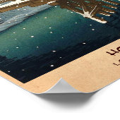 Late sneeuw langs Edo River hasui kawase winterkun Poster (Hoek)