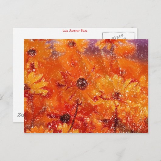 Late Summer Blaze Briefkaart (Voorkant / Achterkant)