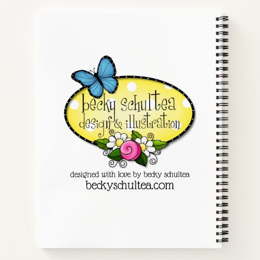 "Late Summer Bouquet" Custom Floral Journal Notitieboek (Achterkant)