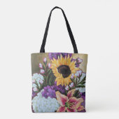"Late Summer Bouquet" Floral Canvas tas (Achterkant)