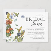 Late Summer Citrus Floral Botanical Vrijgezellenfe Kaart (Voorkant)