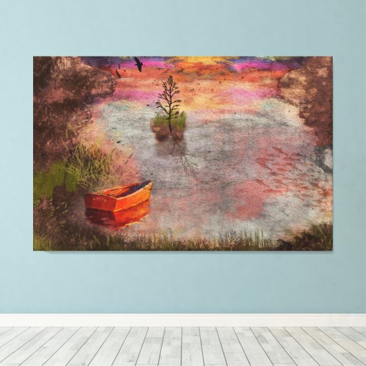 Late Summer Eve in Lambshire Cove Canvas Afdruk (Insitu (Houten vloer))