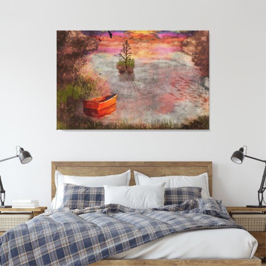 Late Summer Eve in Lambshire Cove Canvas Afdruk (Insitu (Slaapkamer))