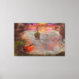 Late Summer Eve in Lambshire Cove Canvas Afdruk