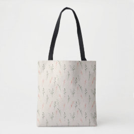 Late Summer Flowers Field Pattern Tote Bag